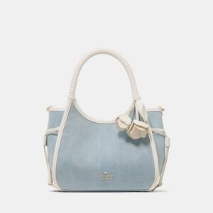 Kate Spade Stash Denim Floral Small Carryall Bag, Blue Multicolor